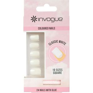 Invogue - Classic White Nails - Nagellak - Wit - 1 st