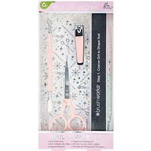 Brushworks - Nagelgereedschapsset - 4-delig - Roestvrij Staal - Veganistisch