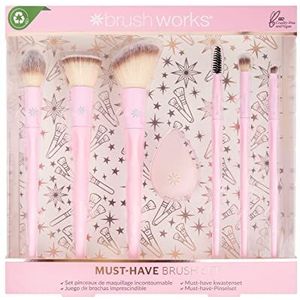 Brushworks Must-have kwastenset, roze, één maat