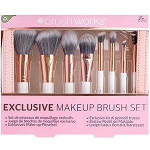 Brushworks Exclusieve make-upborstelset, roze, één maat