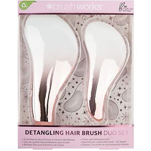 brushworks - Detangling Hair Brush Duo Set - Haarborstels - 2 stuks