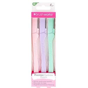 Brushworks Pastel Eye Brow Razors 3-pack