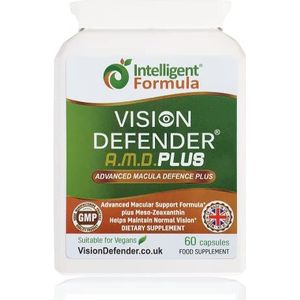Vision Defender AMD Plus - Luteïne, Vitaminen, Mineralen, Antioxidant, Carotenoïde, Meso-zeaxanthinevoor ogen - Vegan Oogsupplement - Bescherm en Verzorg de Ogen