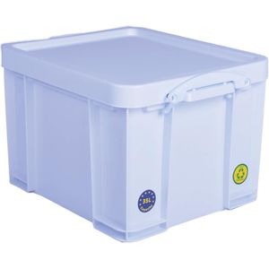 Really Useful Box opbergdoos 35 liter, neonwit met witte handvaten