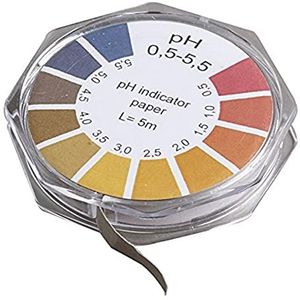 Camlab 1171262 Universele Indicator Papier, pH 0.5-5.0, 7 mm x 5 m