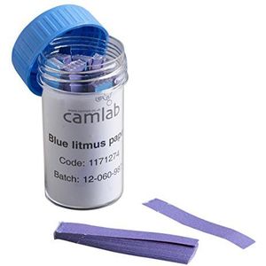 Camlab 1171274 Litmus teststrips, 10 blokken à 20 stuks, blauw