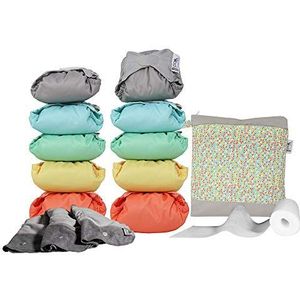 Close 347100 - Close Pop-In Pack de 10 V2, Couches Bambou, New Pastel, 500 g