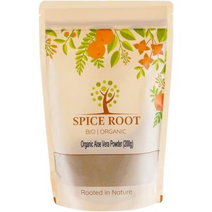 Spiceroot Biologisch aloë vera-poeder, 200 g, premium kwaliteit, biologisch gecertificeerd