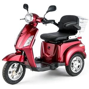 VELECO - ZT15-3 - Scootmobiel - Rood - Automatische Elektromagnetische Rem - LED Snelheidsmeter