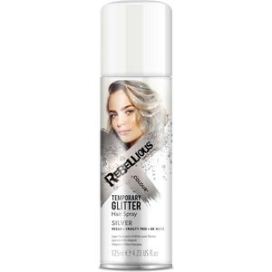 Paintglow Rebellious Glitter Hair Spray - Carnaval accessoires - Silver Sparkle - Haar glitter festival - Zilveren Glitterspray - 125ml