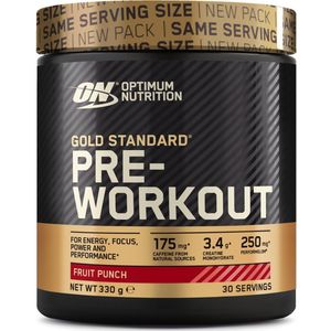 Optimum Nutrition Gold Standard Pre Workout - Fruit Punch - Pre-Workout - 330 gram (30 doseringen)