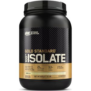 Optimum Nutrition ON Gold Standard 100% Isolate Pure Whey Proteïne, Natuurlijke Voorkomende BCAA's en Glutamine, Pre- en Post-Workout, Vanille 31 Porties, 930 g