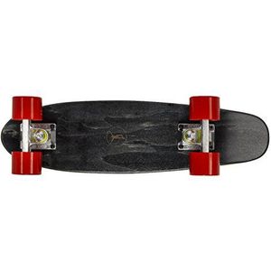 Ridge Regal Series Laser Cut Skateboard Unisex Youth, zwart/rood, 22 inch