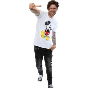 Li-cense - Mickey Mouse Classic Kick - T-shirt - Zwart - 100% Katoen, Korte Mouwen, Ronde Hals