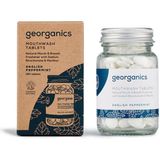 Georganics Mondwater Tabletten - Pepermunt - 180 tabletten - Langdurige frisheid - Antibacteriële spoeling - Eco-vriendelijk