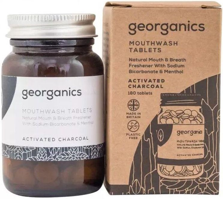 Georganics - Mondwatertabletten - Actieve Kool - 180 Tabletten