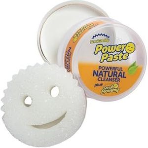 Scrub Daddy Power Paste Allesreiniger met Scrub Mommy Spons - Multifunctionele Schoonmaakproducten voor Keuken, Badkamer, Oven, Kookplaat, Tegels en Meer - Reinigingspasta en Sponsset, Citroengeur