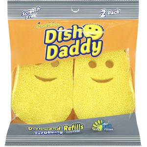 Scrub Daddy - Scrub Mommy - Dish Daddy 2 Pack - Scrub Daddy Afwasborstel refill, aanvul spons voor scrub daddy afwas borstel