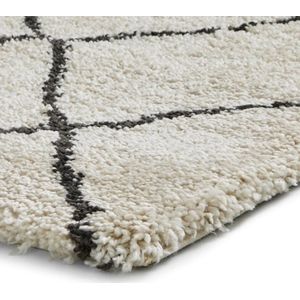 Think Rugs - Vloerkleed 'Atlas 01678' - Creme/Zwart - 160x220 cm