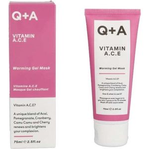 Q+A - Vitamin A. C. E - Herstellend Gelmasker - 75 ml - Natuurlijke Ingrediënten