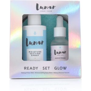 Lunar Glow Huidverzorging Gezichtsverzorging Cadeauset Makeup Remover 1 pce. + Moisture Setting Spray 100 ml + Makeup Primer 30 ml