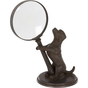 Hond met vergrootglas / loep