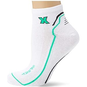 FM London Trainingssokken voor dames, 12 stuks, witte ademende sokken, ontworpen om je koel te houden, voor dames met strepen voor casual en atletische kleding, Wit, 32-36