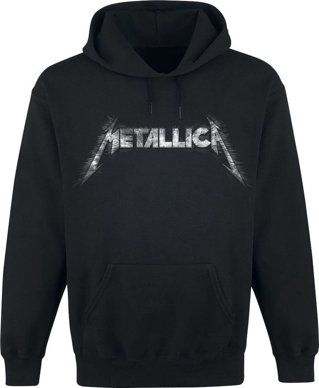 Metallica - Spiked Logo - Heren Trui met Capuchon - Zwart