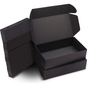Kurtzy Zwarte Hobby Kado Dozen (20Pak) - Doos Maat 19 x 11 x 4,5cm - Makkelijk in Elkaar te Zetten Presentaties Geschenk Presentjes Doos - Feestjes, Verjaardagen, Huwelijken, Vakanties