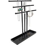 Sieraden Houder - Zwart - Metaal - 3-Laags Display