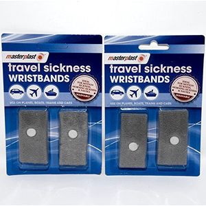2 x anti-misselijkheidsarmbanden, voor pols, ideaal voor vakantie en reizen, 2 stuks (4 in totaal)