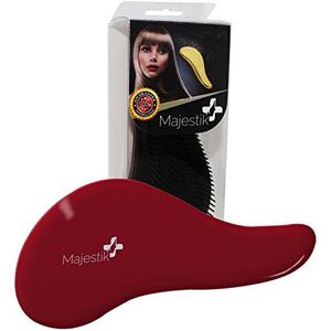 Glide Thru Detangler Haarborstel Kastanjebruin Uniek Ontworpen Borstelharen Ontwarrende Borstel Geen wirwar meer Nat Droog Lang Dun Dik Haar voor Volwassenen Kinderen Door Majestik+