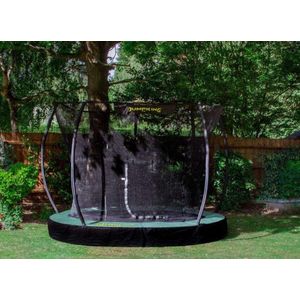 Jumpking Inground Deluxe Trampoline 366 Cm Zwart/groen