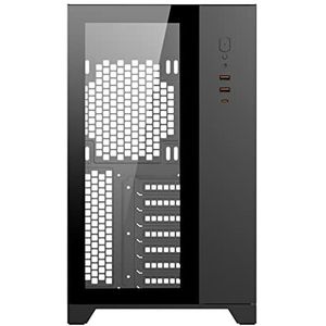 SaharaGaming (Gehard en mesh metalen paneel) (alleen hoes, gehard glas) Ondersteunt E-ATX, ATX, Micro-ATX en ITX