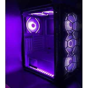 SaharaGaming P44M - Behuizing - Zwart - Met 4 x Pirate Eye Modulaire 12cm Ventilatoren