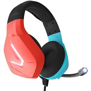 Orzly gaming-headset met microfoon compatibel voor Nintendo Switch OLED en Lite Joycon Color Match met led-lichtmicrofoon en afstandsbediening - Hornet RXH-20 Tanami-editie