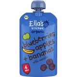 7x Ella's Kitchen Knijpzakje 4+ m Blauwe Bes Appel Banaan 120 gr
