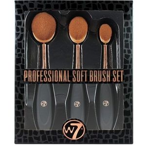W7 - 3-delige Borstelset - Make-up Accessoires - Zacht - Contouren Foundation Blush