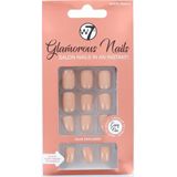 W7 Glamorous Nails - White Peach (met nagellijm)
