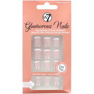 W7 Glamorous Nails - French Nails 01 (met nagellijm)