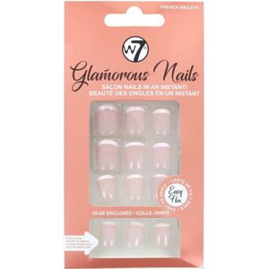 W7 Glamorous Nails - French Nails 01 (met nagellijm)