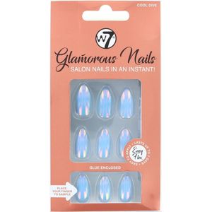 W7 - Glamorous Nails - Cool Dive - Kunstnagels - 24 Stuks - Inclusief Nagellijm