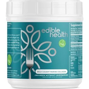 Edible Health - Gehydrolyseerd Marine Collageenpoeder - 400g - Bioactieve Peptiden - Voor Huid Haar Botten en Gewrichten