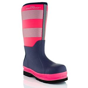 Brightboot Hi Vis waterdichte veiligheidslaarzen (6 VK, roze)