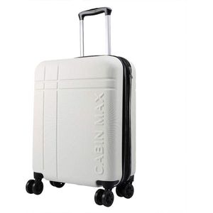 CabinMax Velocity Handbagage Koffer - Uitbreidbaar Trolley 44L - Harde Reiskoffer - 55x40x20/25 cm - Lichtgewicht - Groot Capaciteit - Wit