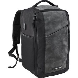 CabinMax Manhatten XL – Handbagage 20L Ryanair – Rugzak met USB poort– Schooltas - 40x20x25 cm – Compact Reistas – Lichtgewicht – Grijs/Zwart