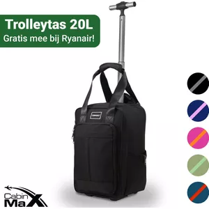 Lichtgewicht - Textiel - 40 x 20 x 25 cm - met ritssluiting - Koffer