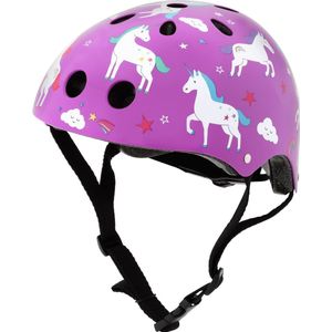 Mini Hornit Lids Fietshelm Voor Kinderen met LED Achterlicht - Unicorn (M)