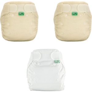 TotsBots Bamboozle Stretch wasbare nachtluiers  - 2 stuks + overbroekje - Maat 3 (>16 kg)