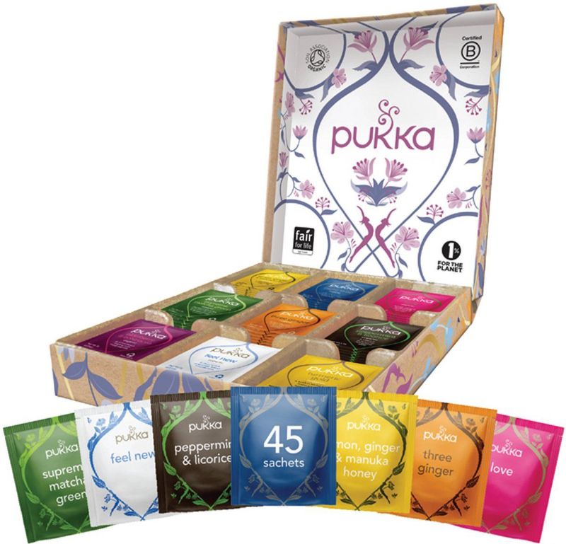 Pukka Kruidenthee - Thee - Hero Selectie Cadeaubox - 45 Theezakjes - 9 Smaken - Geschenkverpakking